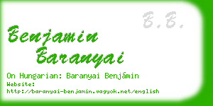 benjamin baranyai business card