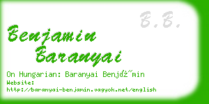benjamin baranyai business card